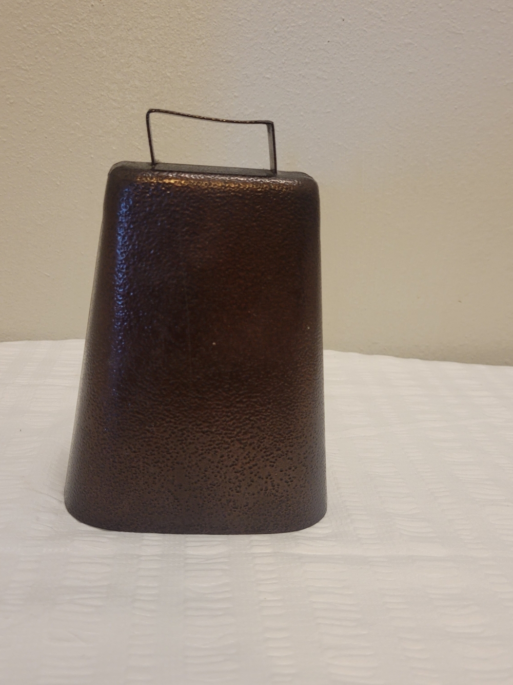 Cowbell with Handle - Dark Brown Metal